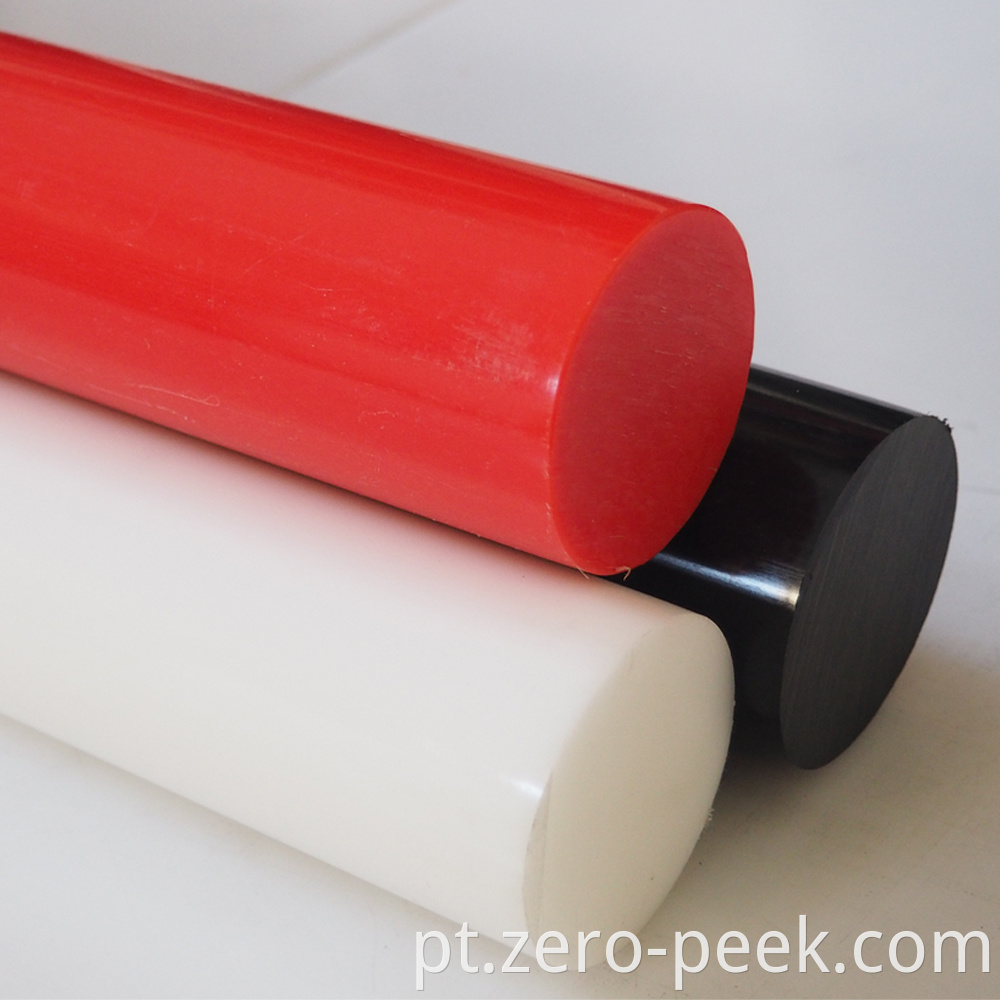 Colored acetal rod virgin